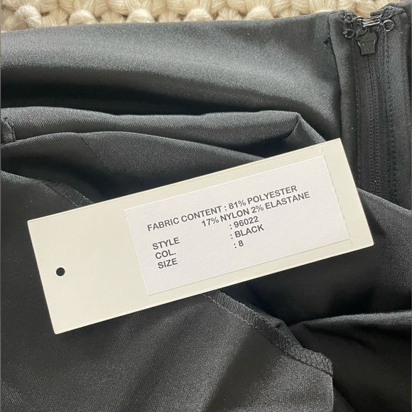 Rickie Freeman For Teri Jon Pleated Off-Shoulder Satin Column Gown - Picture 15 of 15